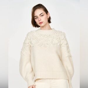 Mirth Cusco pullover sweater in ivory size small